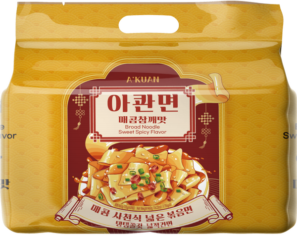 阿宽红油面皮4连甜辣味 AKUAN SWEET & SPICY NOODLE MULTIPACK